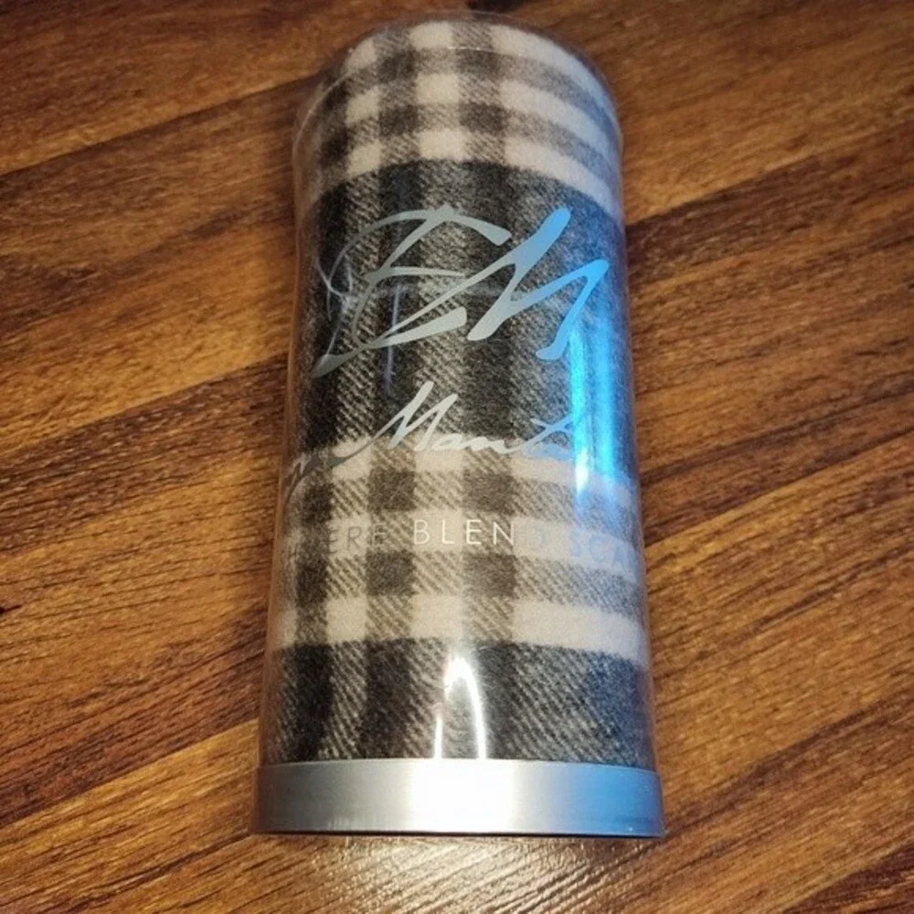 Enzo Mantovani Brown Plaid Cashmere Wool Scarf